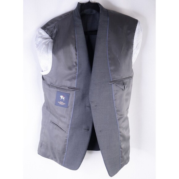 Hart Schaffner Marx Wool Blazer Jacket Kids Boys Gray Solid Lined Size 12 - Picture 10 of 14